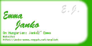 emma janko business card